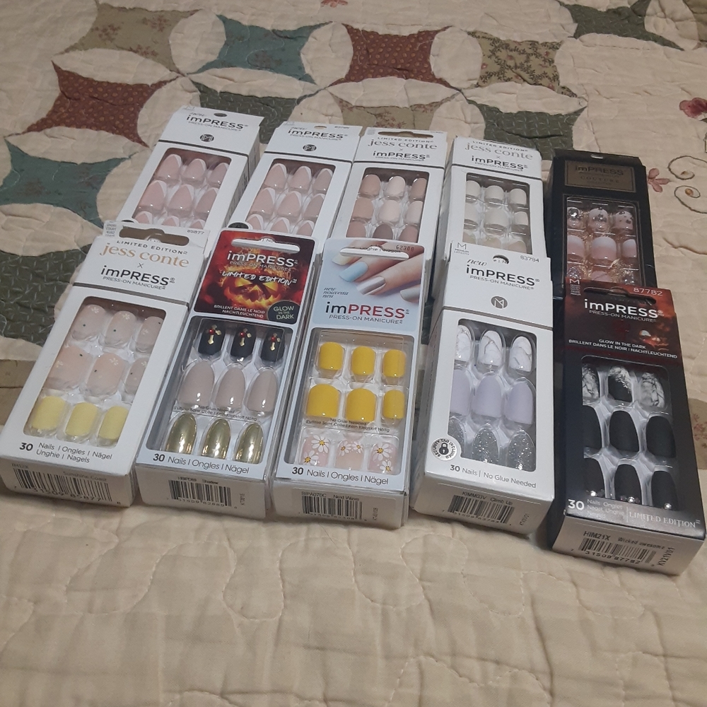 Bundle of Ten Impress Beauty Press On Nails